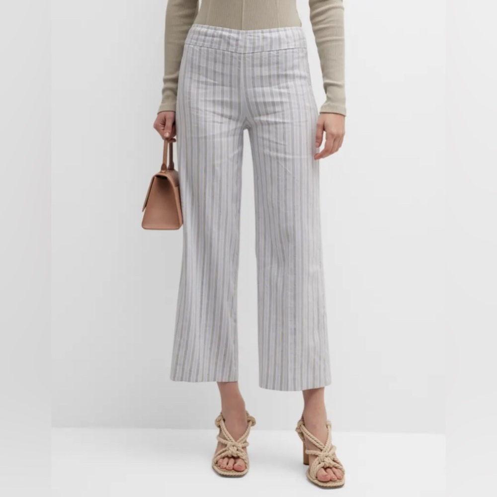 Avenue Montaigne Women's 10 Striped Wide Leg Cropped Brigitte F1459 Pants